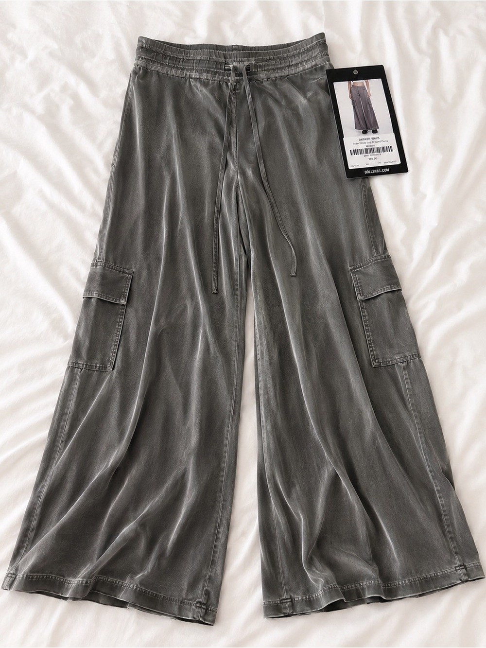 OG DARKER WAVS Fader Wide Leg Draped Pants from Dolls Kill 🖤